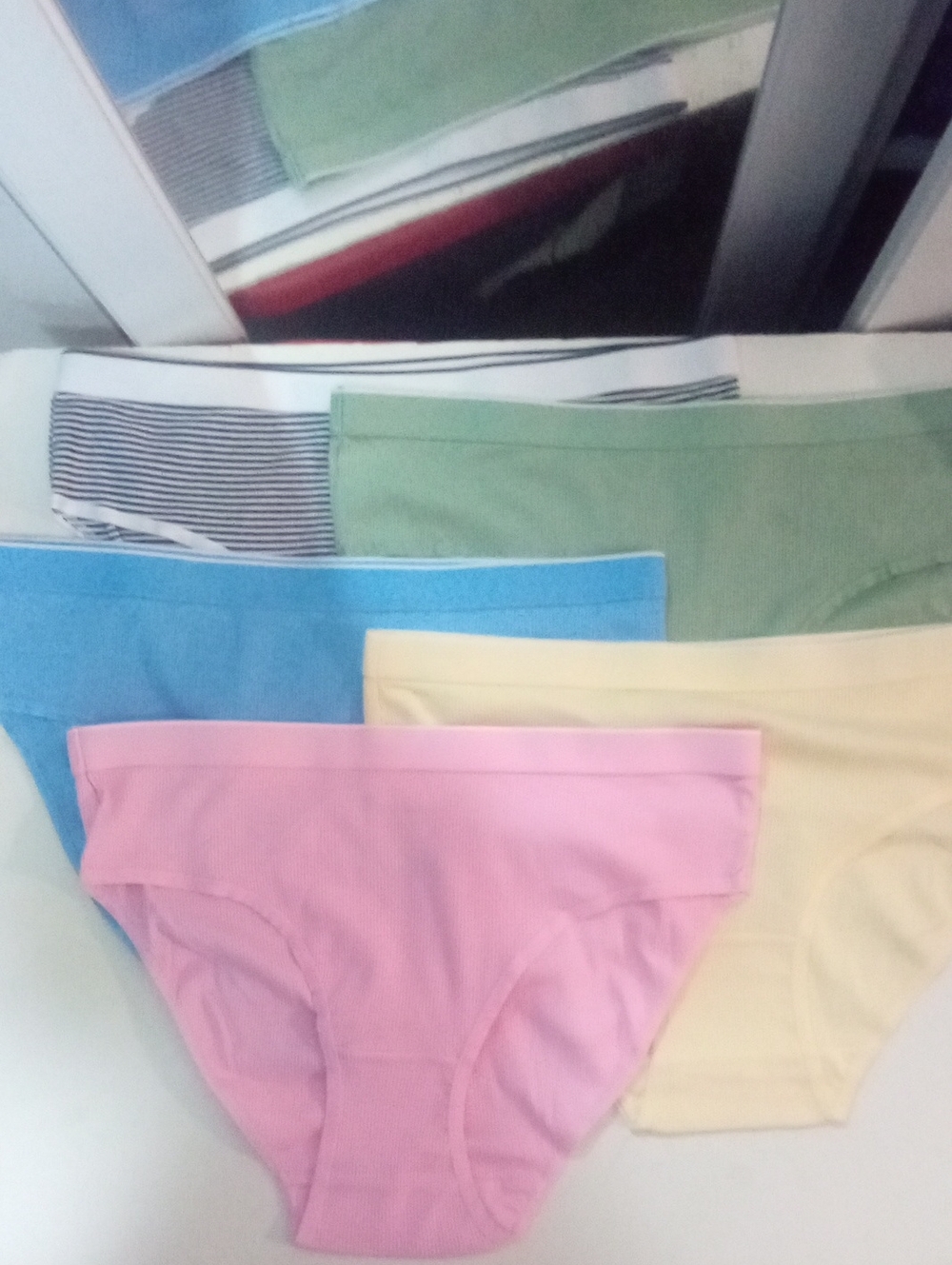 No But Yndaties 5-Pack Cotton Bikini Briefs Large 12 14 New NWOT